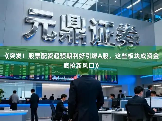 《突发！股票配资超预期利好引爆A股，这些板块成资金疯抢新风口》