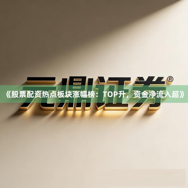 《股票配资热点板块涨幅榜：TOP升，资金净流入超》